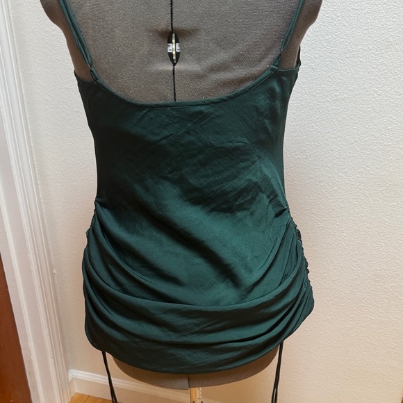 Elegant Dark Green Mini Dress - Picture 3 of 4